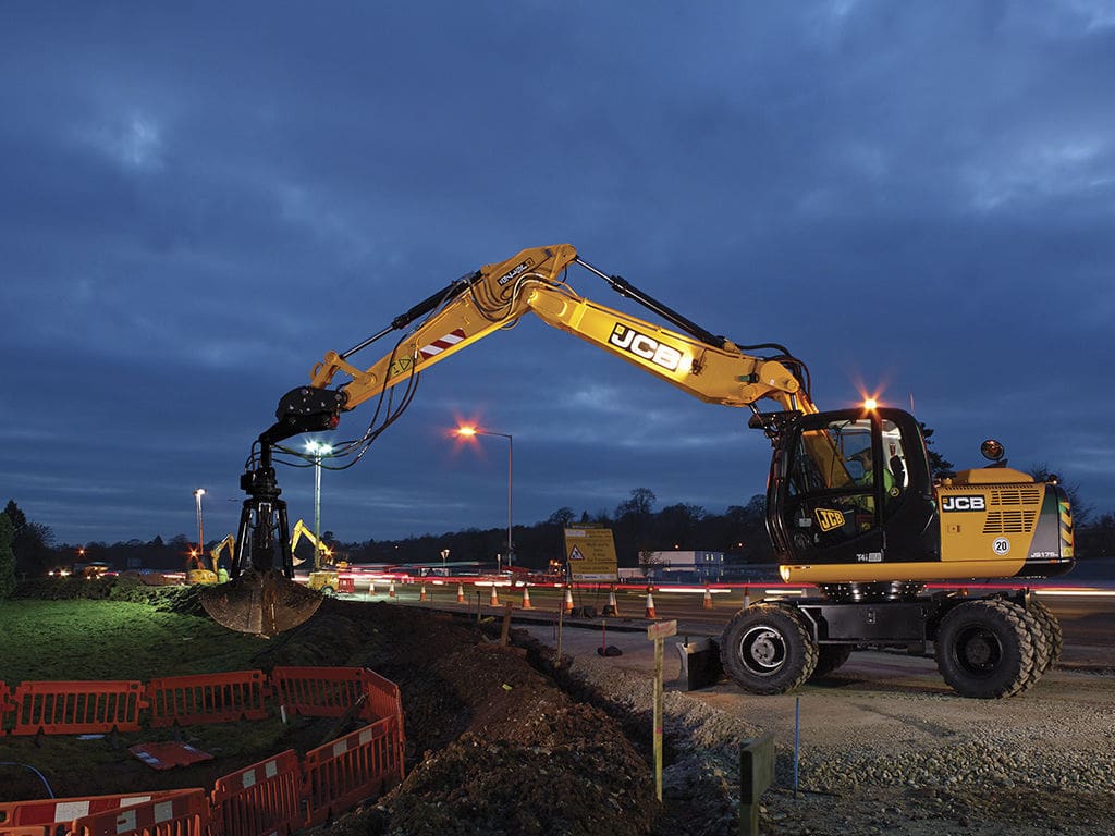 JCB JS175W+ (TAB) mobiele graafmachine